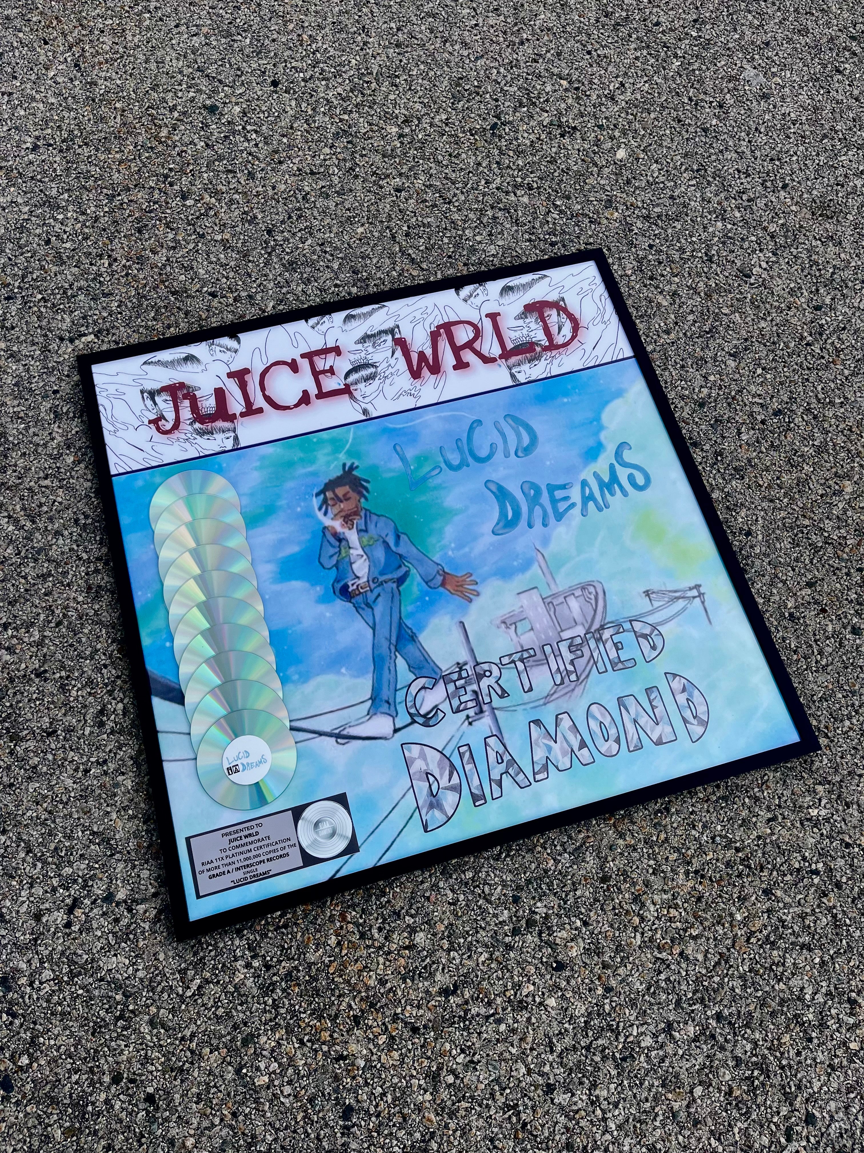 JuiceWRLD Diamond “Lucid Dreams” Record Plaque