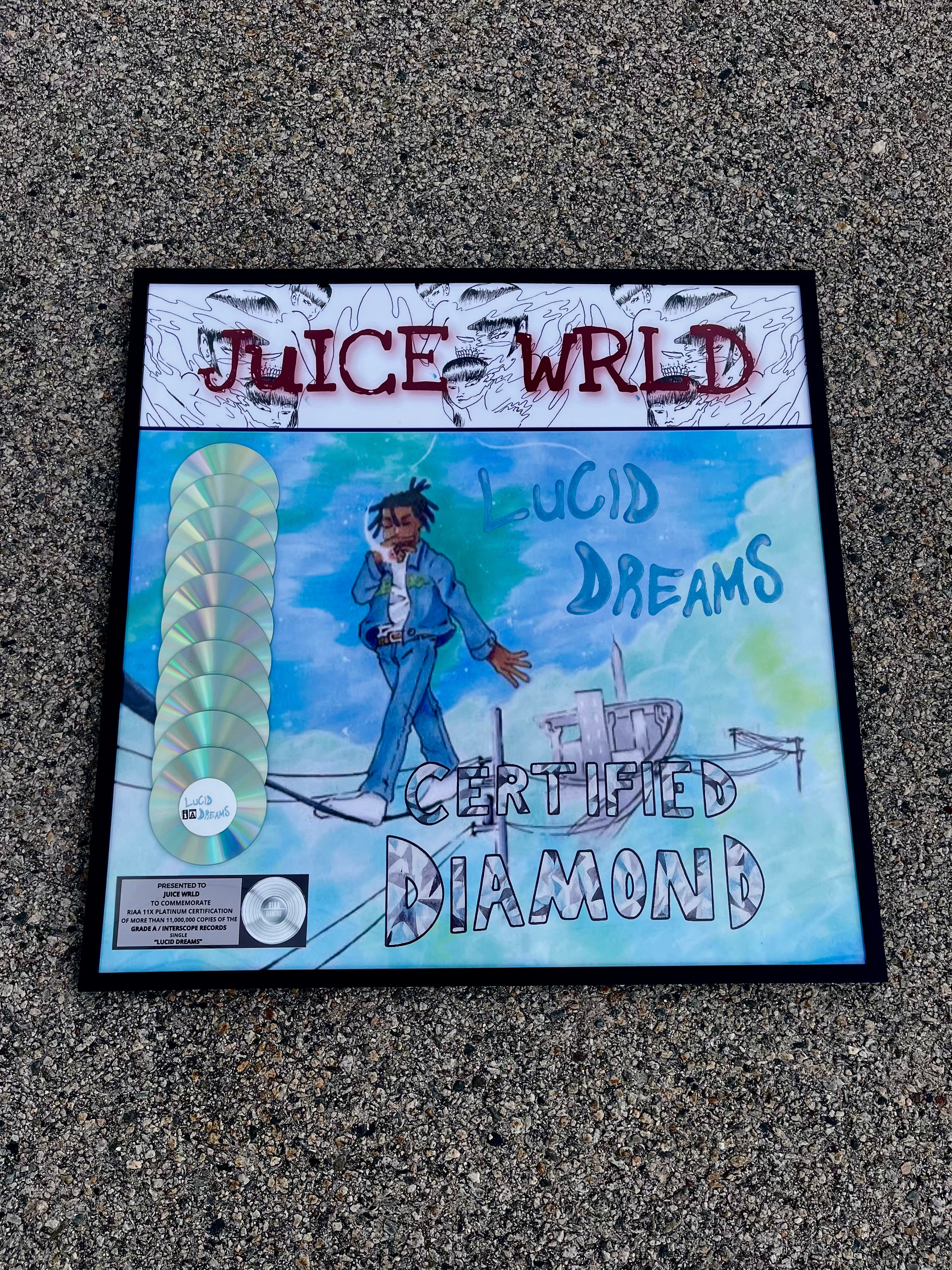 JuiceWRLD Diamond “Lucid Dreams” Record Plaque