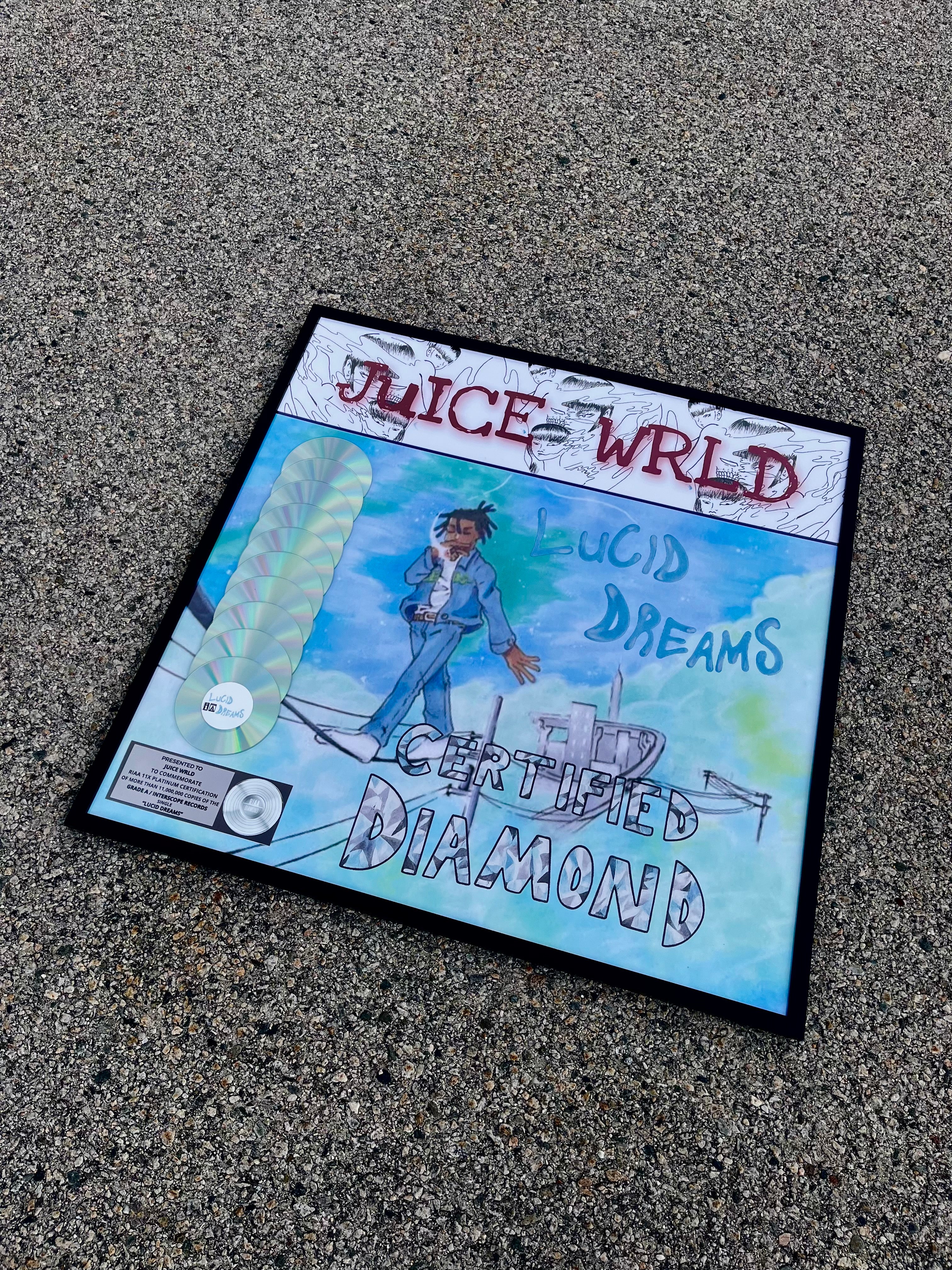 JuiceWRLD Diamond “Lucid Dreams” Record Plaque